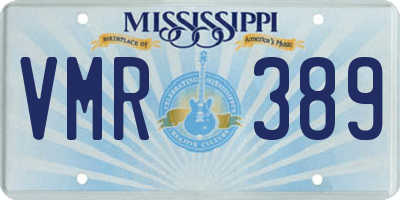 MS license plate VMR389