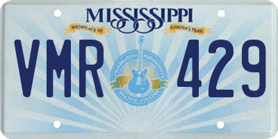 MS license plate VMR429