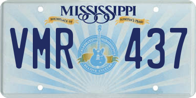 MS license plate VMR437