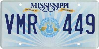 MS license plate VMR449