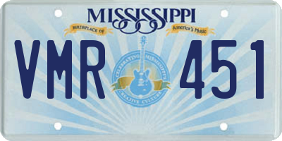 MS license plate VMR451