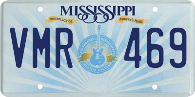 MS license plate VMR469