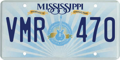 MS license plate VMR470