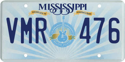 MS license plate VMR476