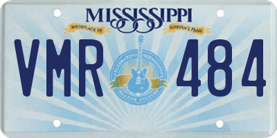 MS license plate VMR484