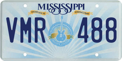 MS license plate VMR488