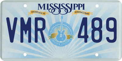 MS license plate VMR489