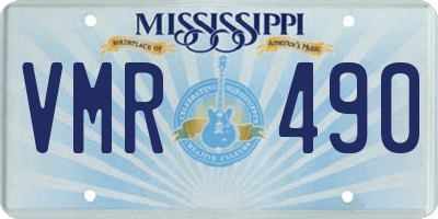 MS license plate VMR490