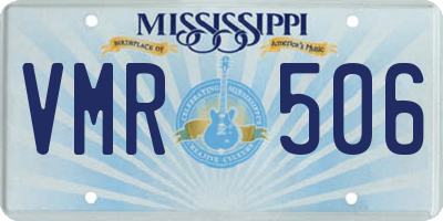 MS license plate VMR506