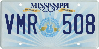 MS license plate VMR508