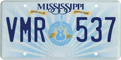 MS license plate VMR537