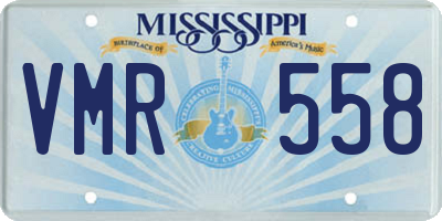 MS license plate VMR558
