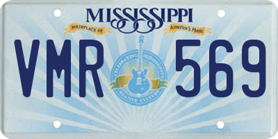 MS license plate VMR569