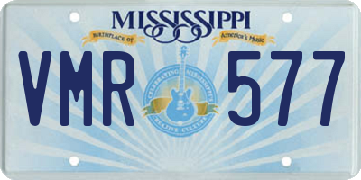 MS license plate VMR577