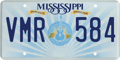 MS license plate VMR584