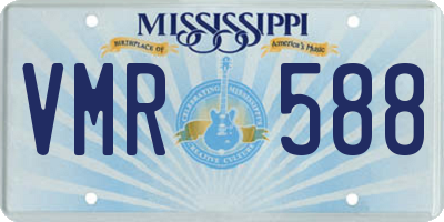 MS license plate VMR588