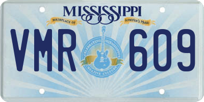 MS license plate VMR609