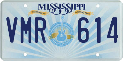 MS license plate VMR614