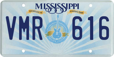 MS license plate VMR616