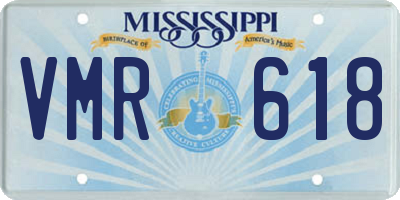 MS license plate VMR618