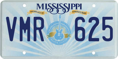 MS license plate VMR625