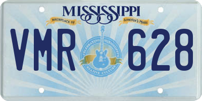 MS license plate VMR628