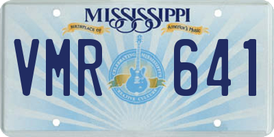 MS license plate VMR641