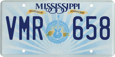 MS license plate VMR658