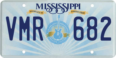MS license plate VMR682