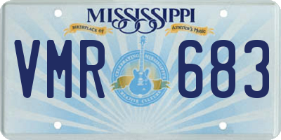 MS license plate VMR683