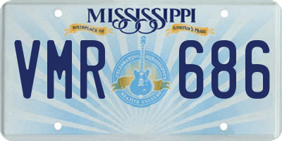 MS license plate VMR686
