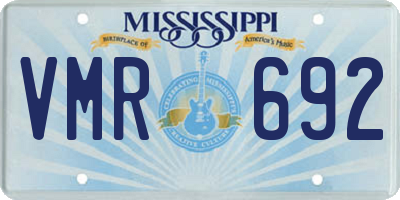 MS license plate VMR692