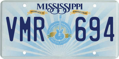 MS license plate VMR694