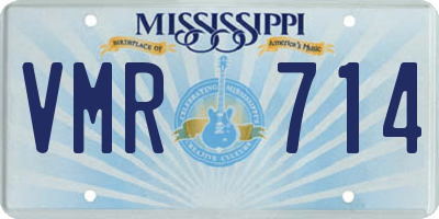 MS license plate VMR714