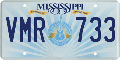 MS license plate VMR733