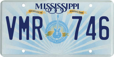 MS license plate VMR746