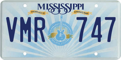 MS license plate VMR747