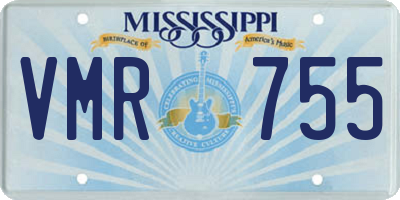 MS license plate VMR755