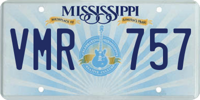 MS license plate VMR757