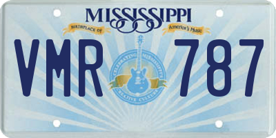 MS license plate VMR787