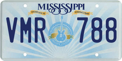 MS license plate VMR788
