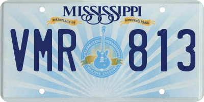 MS license plate VMR813