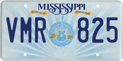 MS license plate VMR825