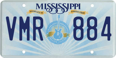 MS license plate VMR884