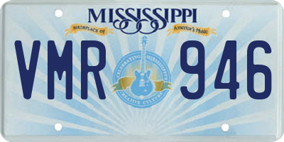 MS license plate VMR946