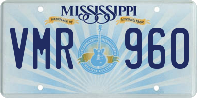 MS license plate VMR960