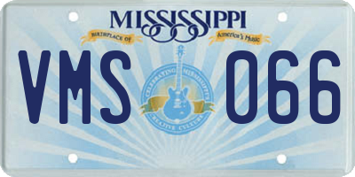 MS license plate VMS066