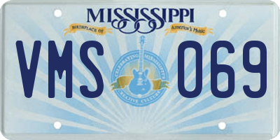MS license plate VMS069