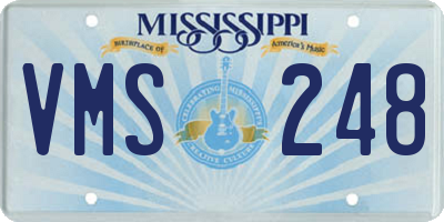 MS license plate VMS248