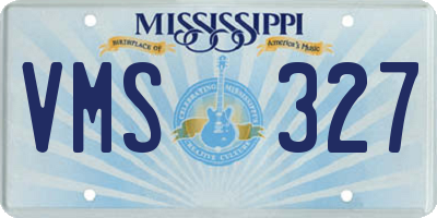 MS license plate VMS327
